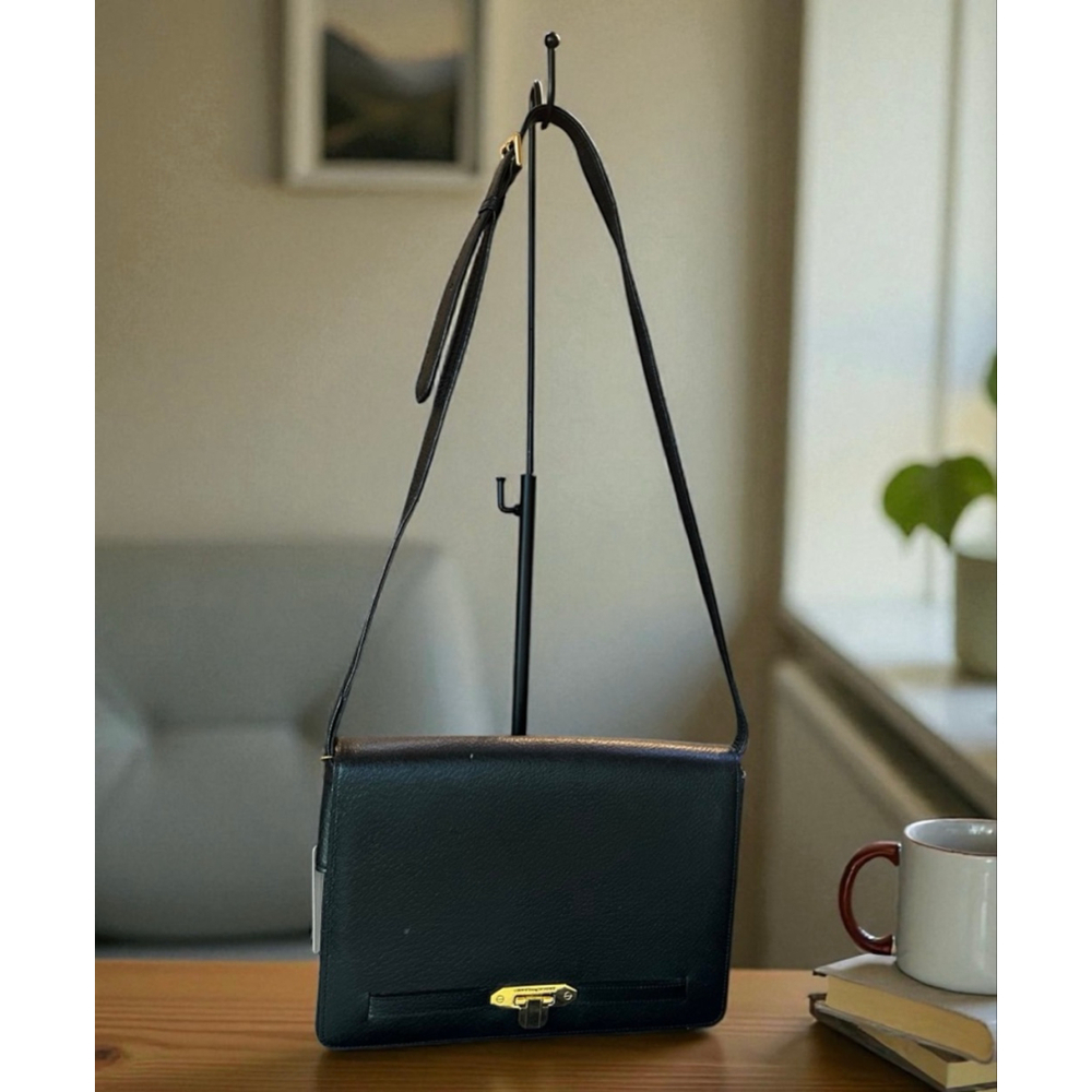 Valentino Garavani Black Leather Shoulder Bag
